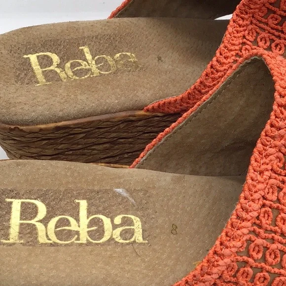 🌼3/$12🌼BUNDLE DEAL! Reba Orange Slide Print Wedge Heel Sandal - Picture 9 of 9